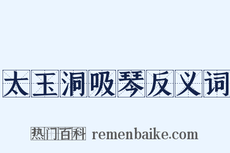 太玉洞吸琴反义词是什么意思的图片